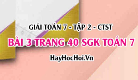 Giải bài 3 trang 40 Toán 7 tập 2 SGK Chân trời sáng tạo